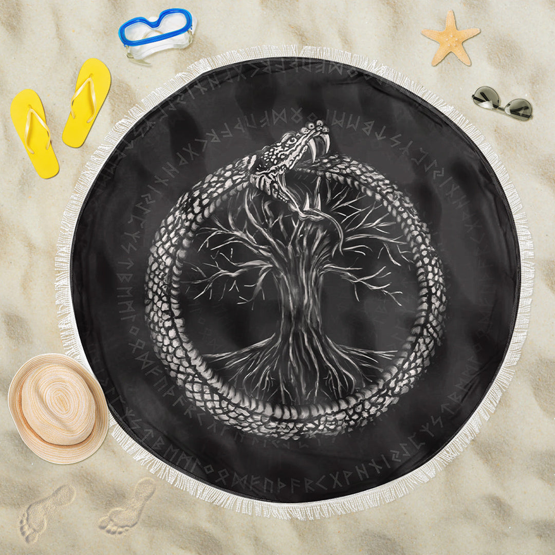 Viking Bathroom Set Ouroboros with Tree Of Life Bathroom Set RLT12 - Wonder Print Shop