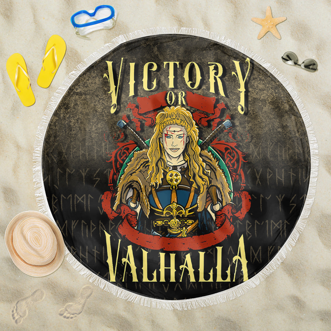Wonder Print Shop Beach Blanket - Victory or Valhalla Beach Blanket RLT12 - Wonder Print Shop