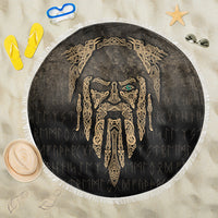 Viking Beach Blanket Eye of Odin Gold Version Beach Blanket RLT12 - Wonder Print Shop