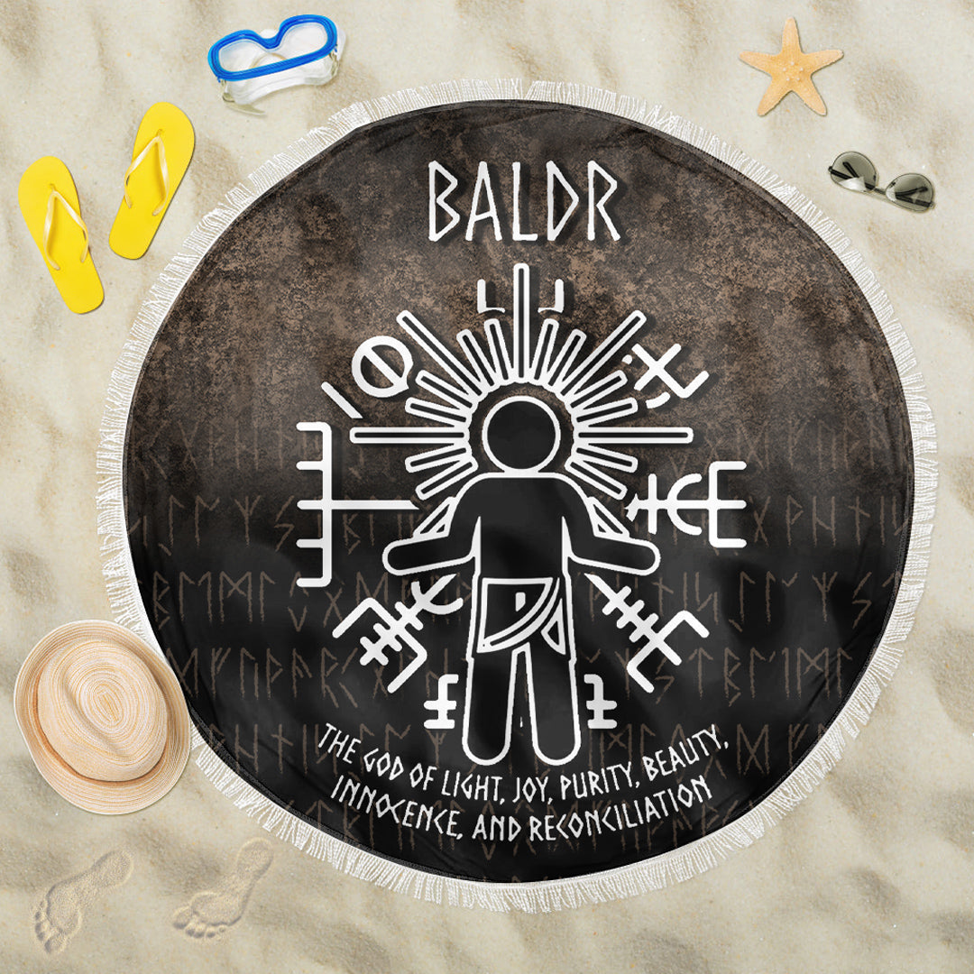 Wonder Print Shop Beach Blanket - Baldr God Beach Blanket RLT12 - Wonder Print Shop