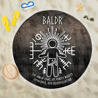 Wonder Print Shop Beach Blanket - Baldr God Beach Blanket RLT12 - Wonder Print Shop
