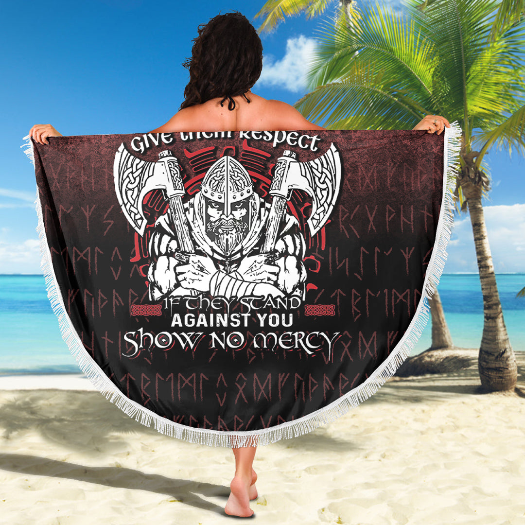 Wonder Print Shop Beach Blanket - Against You Show No Mercy Beach Blanket RLT12 - Wonder Print Shop