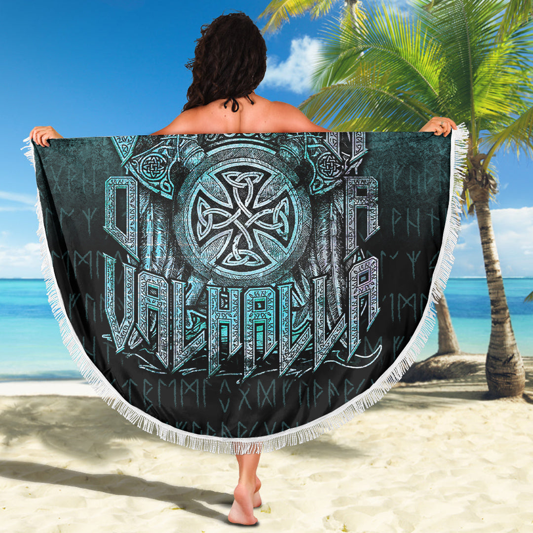 Wonder Print Shop Beach Blanket - Victory or Valhalla Beach Blanket RLT12 - Wonder Print Shop