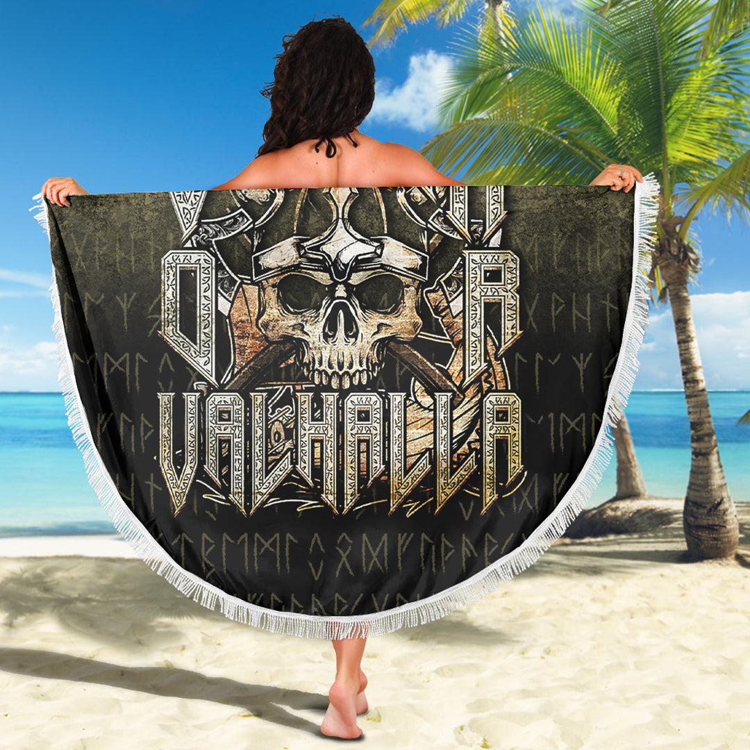 Wonder Print Shop Beach Blanket - Victory or Valhalla Beach Blanket RLT12 - Wonder Print Shop