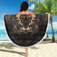 Viking Beach Blanket Nordic Warrior Valhalla Norse Gold Version Beach Blanket RLT12 - Wonder Print Shop
