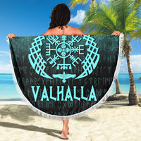 Wonder Print Shop Beach Blanket - Victory or Valhalla - Cyan Version Beach Blanket RLT12 - Wonder Print Shop