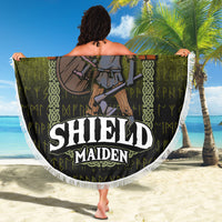 Viking Beach Blanket Viking Shield Maiden Beach Blanket RLT12 - Wonder Print Shop