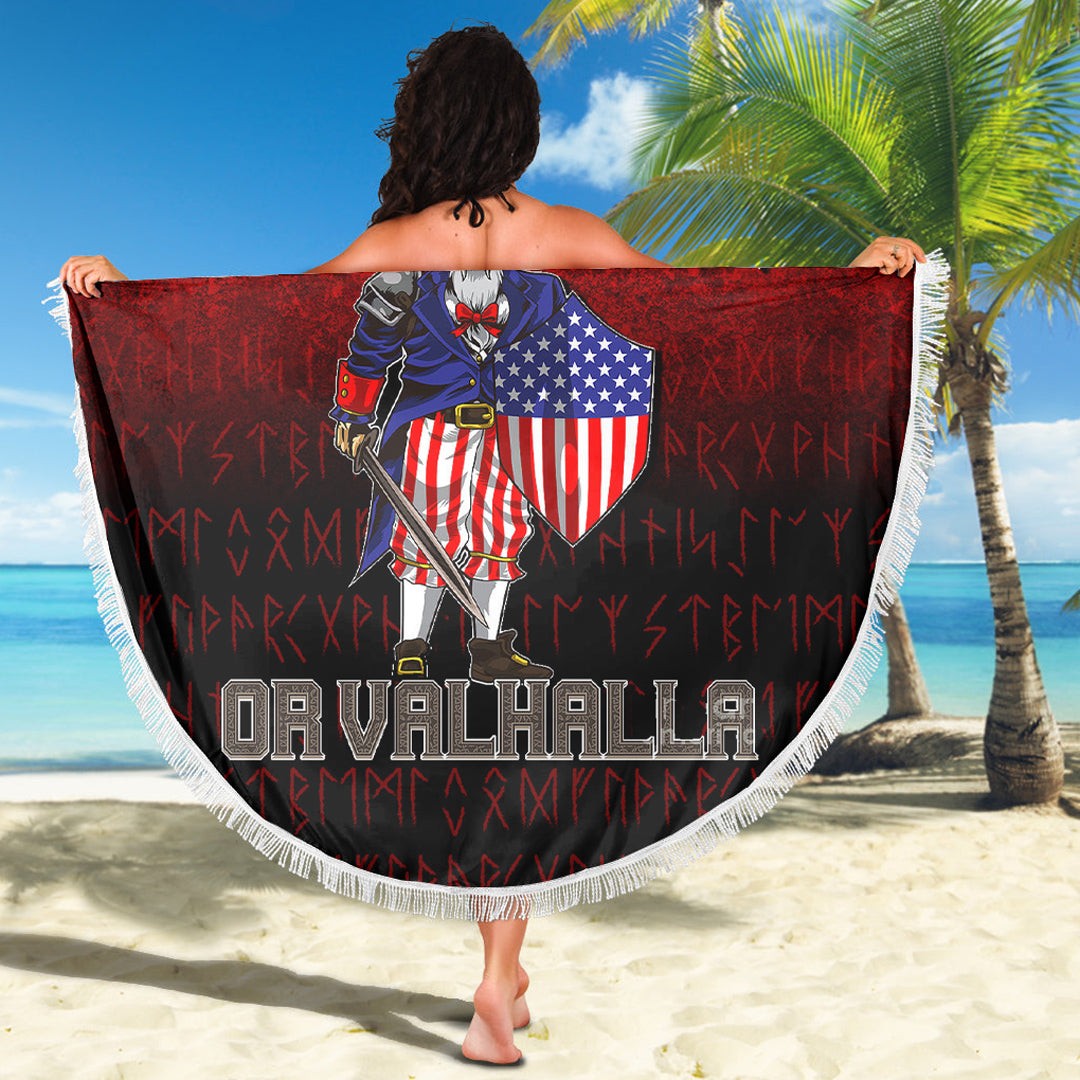 Viking Beach Blanket America Or Valhalla Beach Blanket RLT12 - Wonder Print Shop