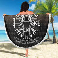 Wonder Print Shop Beach Blanket - Baldr God Beach Blanket RLT12 - Wonder Print Shop