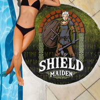 Viking Beach Blanket Viking Shield Maiden Beach Blanket RLT12 - Wonder Print Shop