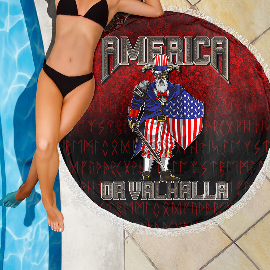 Viking Beach Blanket America Or Valhalla Beach Blanket RLT12 - Wonder Print Shop