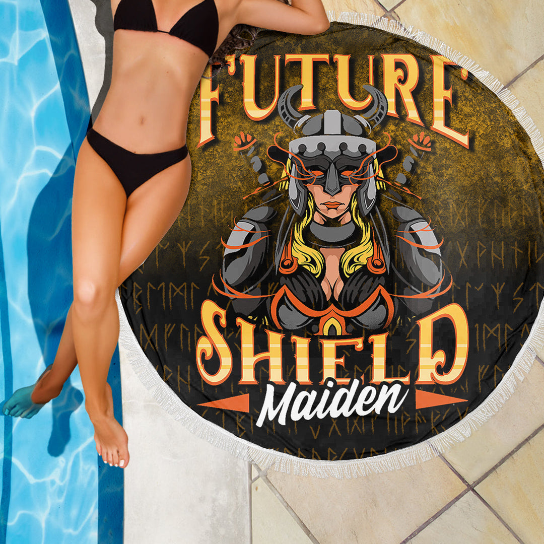 Viking Beach Blanket Future Shield Maiden Beach Blanket RLT12 - Wonder Print Shop