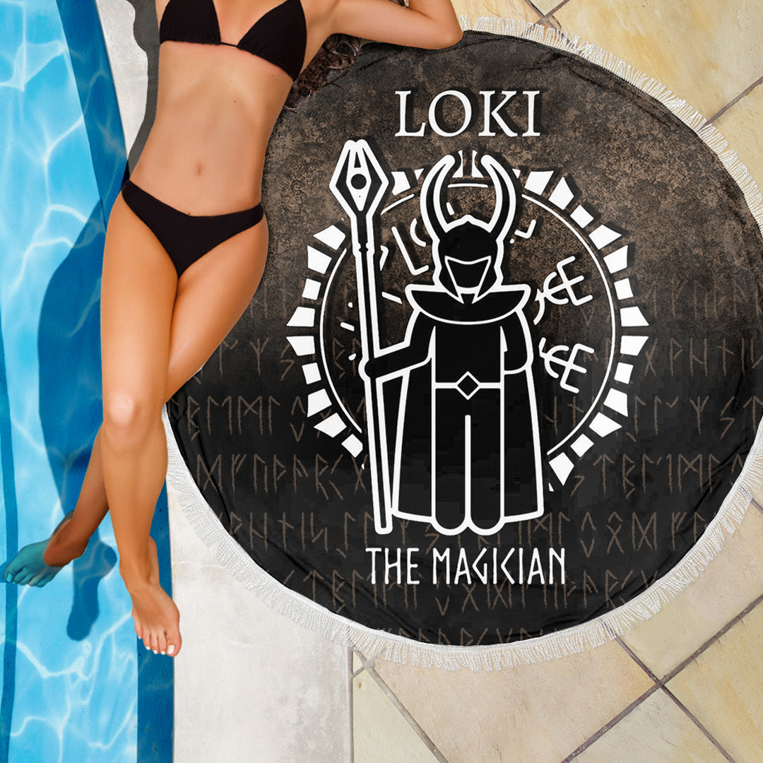 Wonder Print Shop Beach Blanket - Loki The Magician Beach Blanket RLT12 - Wonder Print Shop