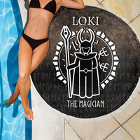 Wonder Print Shop Beach Blanket - Loki The Magician Beach Blanket RLT12 - Wonder Print Shop
