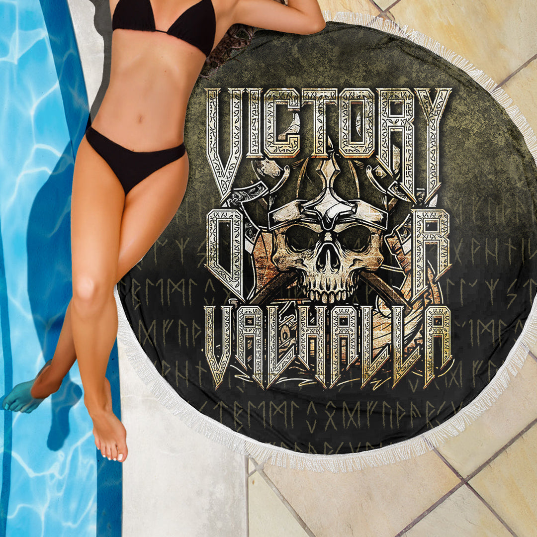 Wonder Print Shop Beach Blanket - Victory or Valhalla Beach Blanket RLT12 - Wonder Print Shop