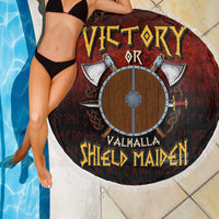 Viking Beach Blanket Victory or Valhalla Shield Maiden Beach Blanket RLT12 - Wonder Print Shop