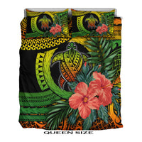 Polynesian Turtle Bedding Set Circle Turtle Hibiscus Reggae LT9 - Wonder Print Shop