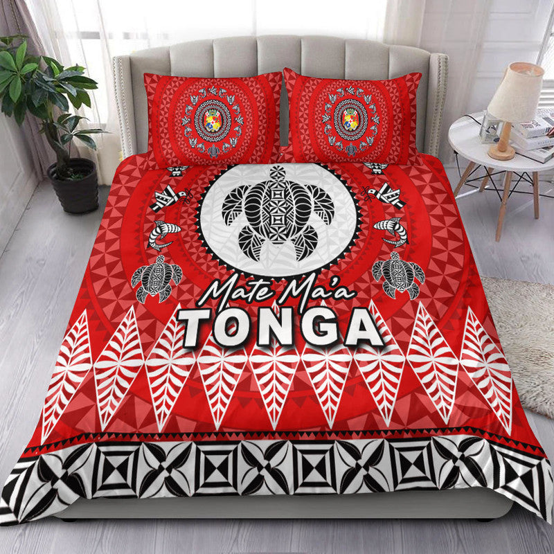 Mate Ma'a Tonga Ngatu Fonu Rugby Bedding Set LT6 - Wonder Print Shop