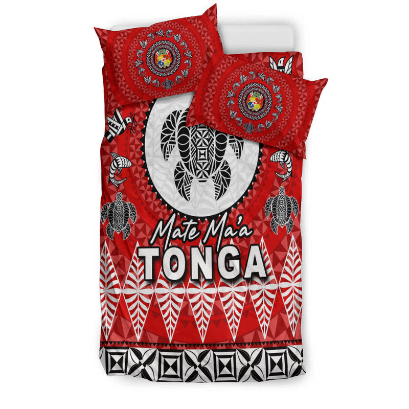 Mate Ma'a Tonga Ngatu Fonu Rugby Bedding Set LT6 - Wonder Print Shop