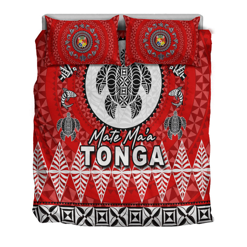 Mate Ma'a Tonga Ngatu Fonu Rugby Bedding Set LT6 - Wonder Print Shop