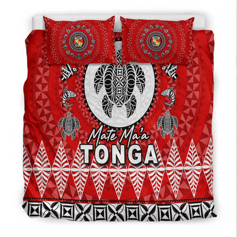 Mate Ma'a Tonga Ngatu Fonu Rugby Bedding Set LT6 - Wonder Print Shop