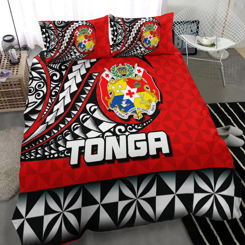 Tonga Bedding Set Polynesian Tattoo LT6 - Wonder Print Shop