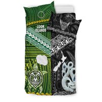 New Zealand and Cook Islands Bedding Set Together Black LT8 - Wonder Print Shop