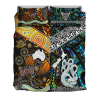 New Zealand Maori Aotearoa and Australia Aboriginal Bedding Set Together Paua Shell LT8 - Wonder Print Shop