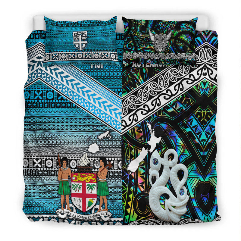 New Zealand and Fiji Bedding Set Together Paua Shell LT8 - Wonder Print Shop