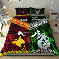 New Zealand and Papua New Guinea Bedding Set Together Green LT8 - Wonder Print Shop