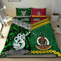 New Zealand and Vanuatu Bedding Set Together Green LT8 - Wonder Print Shop