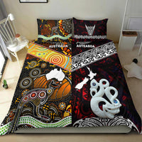 New Zealand Maori Aotearoa and Australia Aboriginal Bedding Set Together Red LT8 - Wonder Print Shop