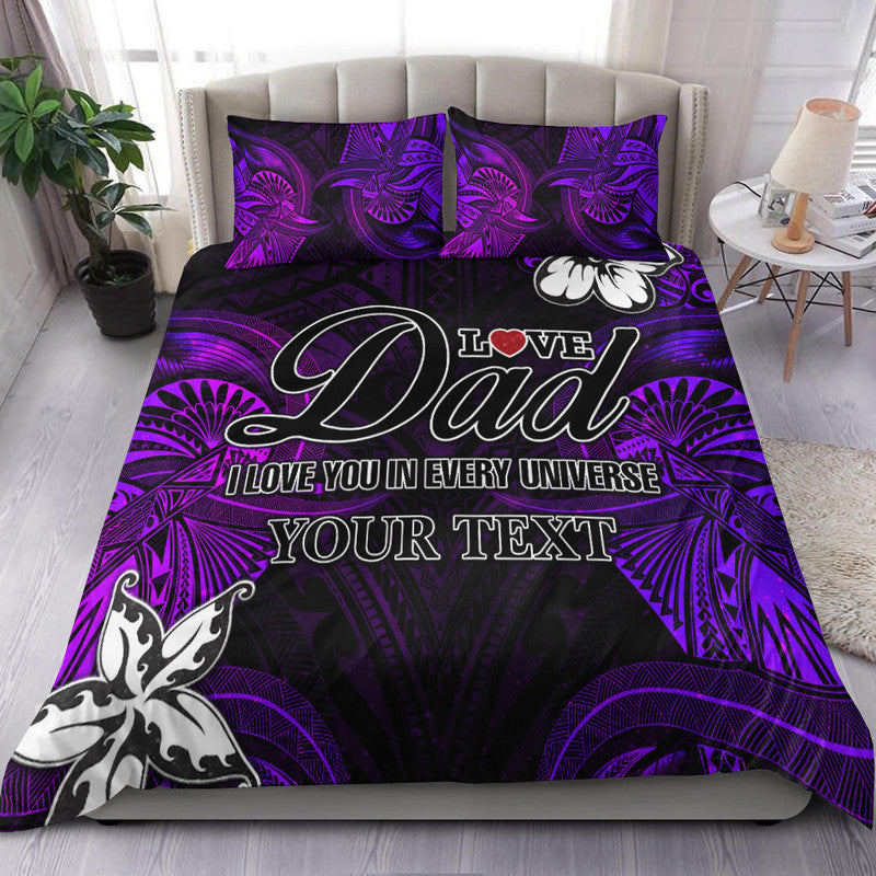 custom-personalised-polynesian-fathers-day-bedding-set-i-love-you-in-every-universe-purple