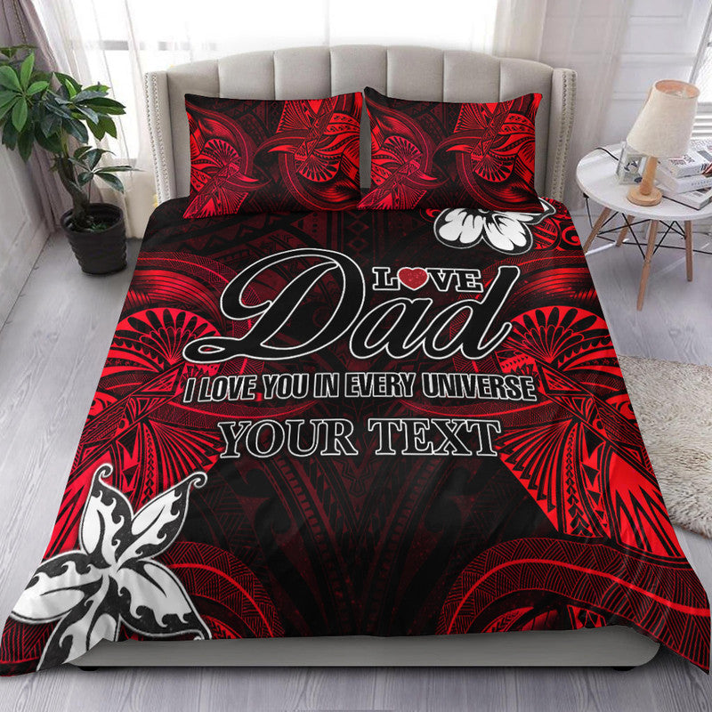 custom-personalised-polynesian-fathers-day-bedding-set-i-love-you-in-every-universe-red