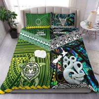 New Zealand and Cook Islands Bedding Set Together Paua Shell LT8 - Wonder Print Shop