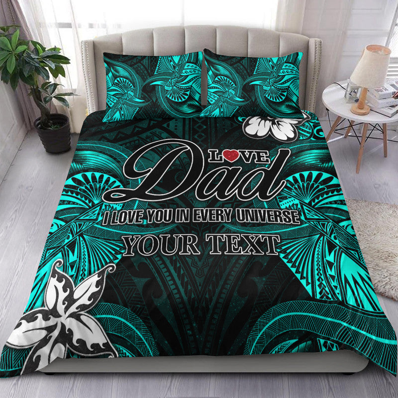 custom-personalised-polynesian-fathers-day-bedding-set-i-love-you-in-every-universe-turquoise