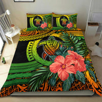 Polynesian Turtle Bedding Set Circle Turtle Hibiscus Reggae LT9 - Wonder Print Shop