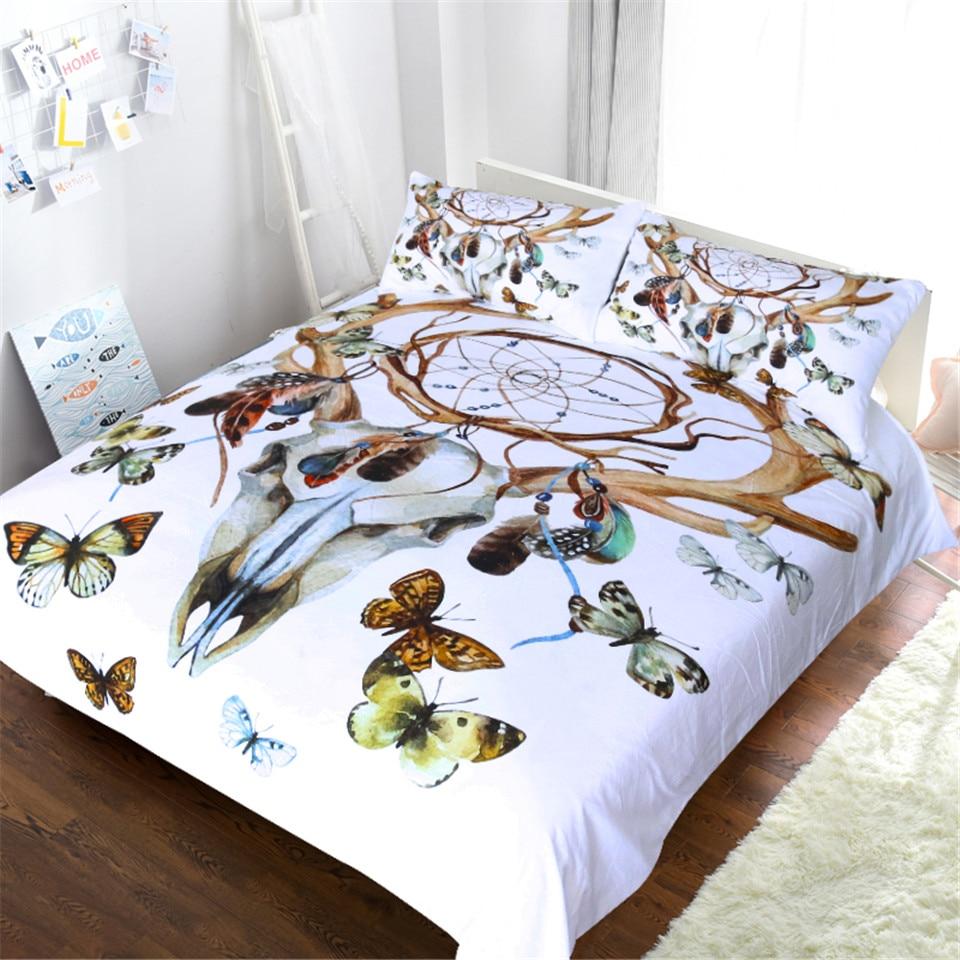 Butterfly Gothic Dreamcatcher Native American Bedding Set LT10 - Wonder Print Shop