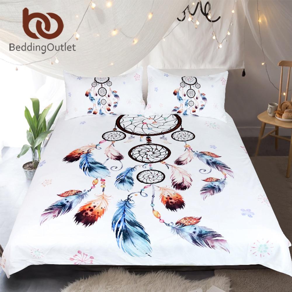 Feathers Dreamcatcher Native American Bedding Set LT10 - Wonder Print Shop