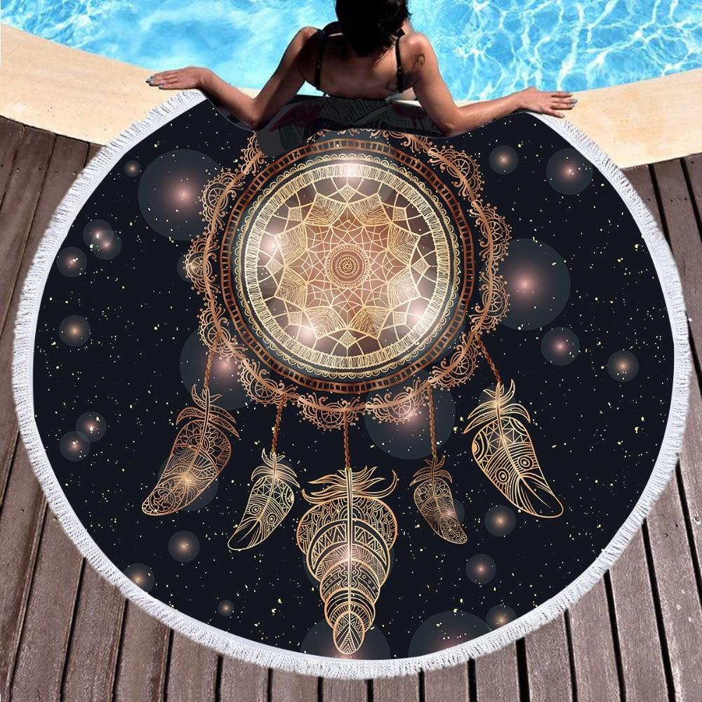 Dreamcatcher Tassel Mandala Native American Beach Towel LT10 - Wonder Print Shop