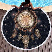 Dreamcatcher Tassel Mandala Native American Beach Towel LT10 - Wonder Print Shop