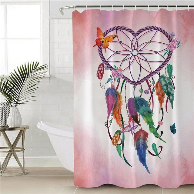 heart-dreamcatcher-flower-pink-blue-butterfly-native-american-design-shower-curtain