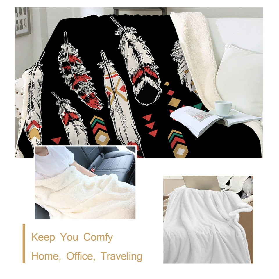 black-ethnic-feathers-blanket