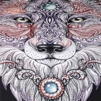 Native American Tattoo Head Wolf Bedding Set Wild Beast LT10 - Wonder Print Shop