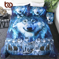 Wolves and Night Forest Native American Bedding Set LT10 - Wonder Print Shop
