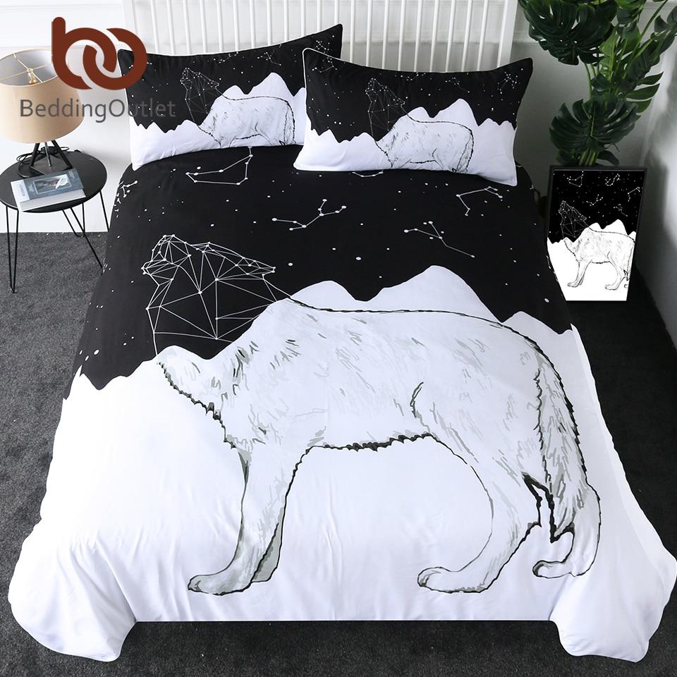 Wolf Constellation Native American Bedding Set LT10 - Wonder Print Shop