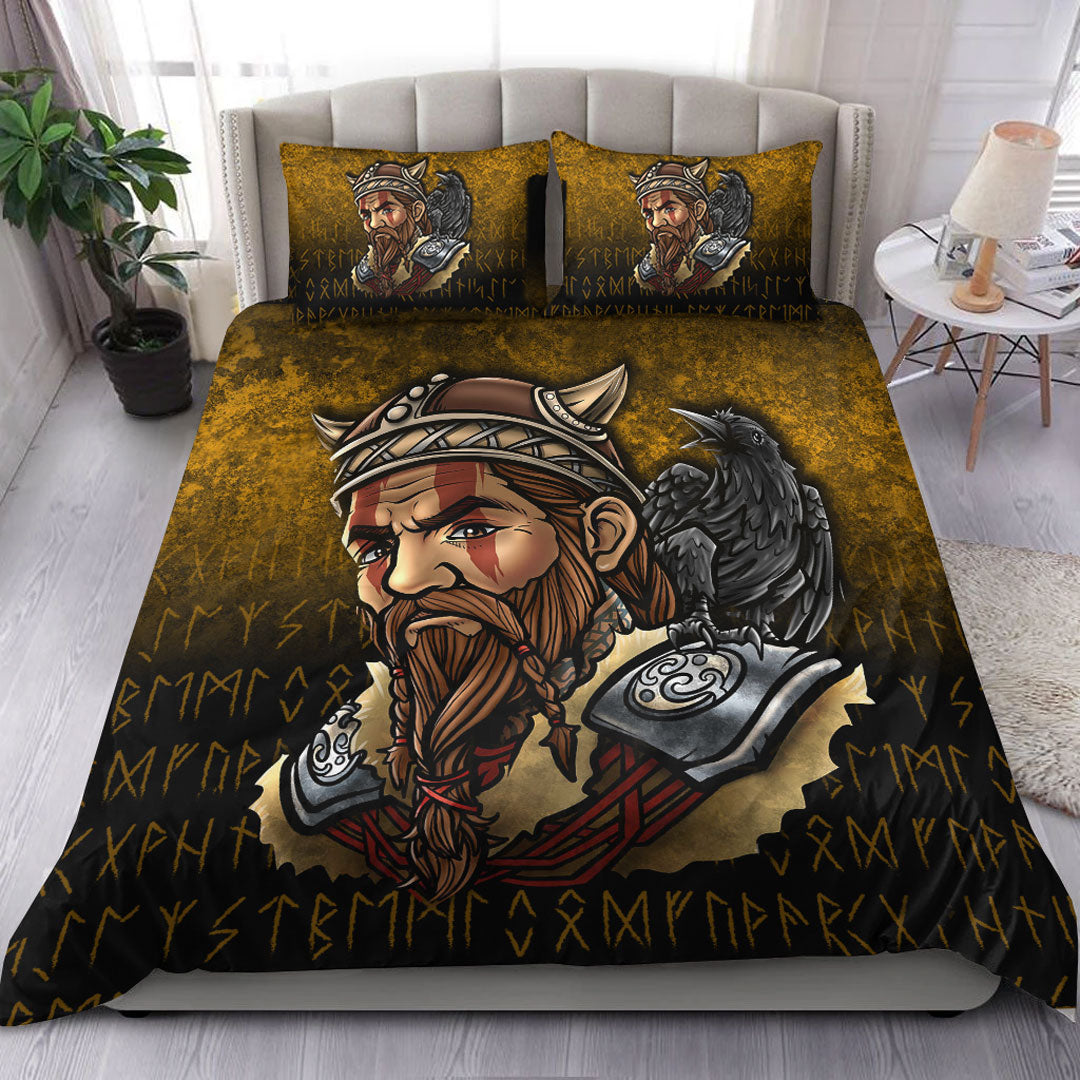 Viking Bedding Set Viking Warrior Odin Valhalla Raven Bedding Set RLT12 - Wonder Print Shop