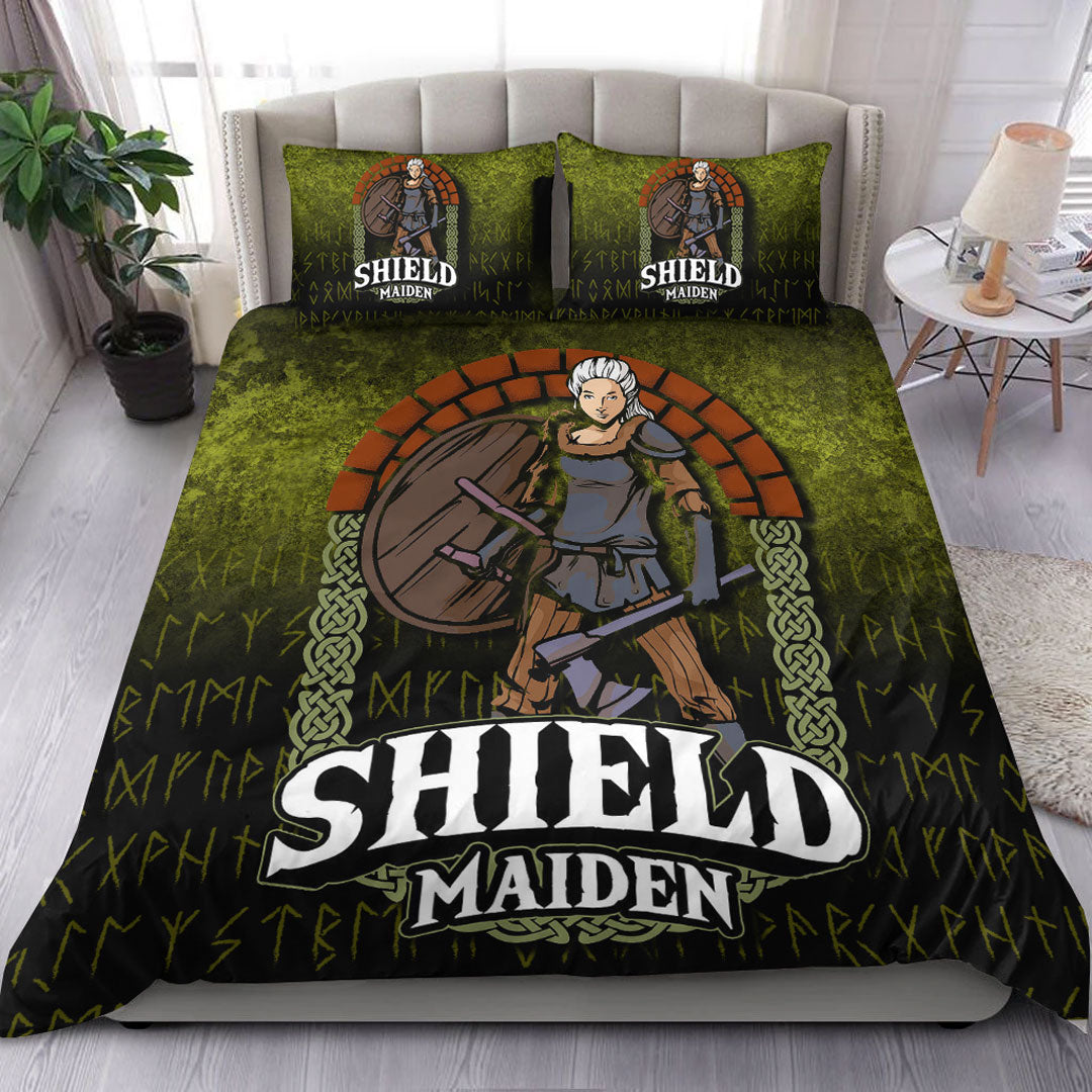 Viking Bedding Set Viking Shield Maiden Bedding Set RLT12 - Wonder Print Shop