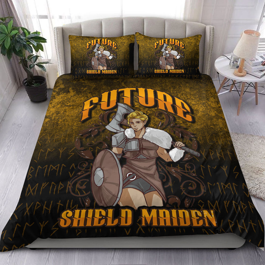 Viking Bedding Set Viking Future Shield Maiden Bedding Set RLT12 - Wonder Print Shop