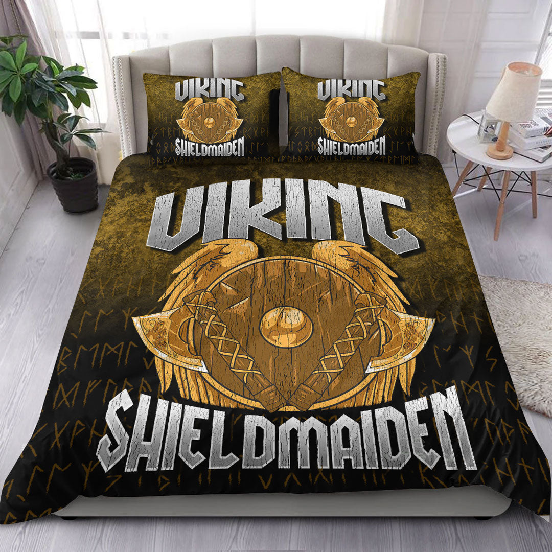 Viking Bedding Set Viking Shield Maiden Bedding Set RLT12 - Wonder Print Shop